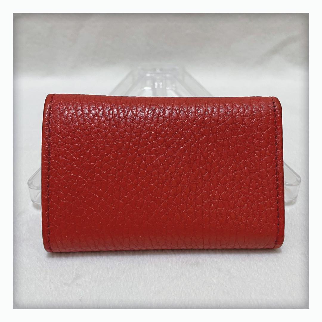 Gucci レザーキーケース レッド ✨美品 希少✨ GUCCI グッチ キーケース レザー 6連 レッド