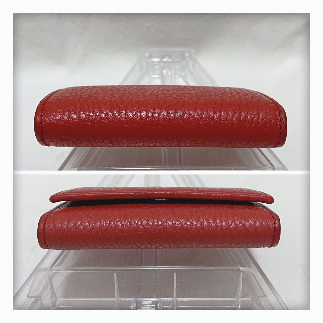 Gucci レザーキーケース レッド ✨美品 希少✨ GUCCI グッチ キーケース レザー 6連 レッド