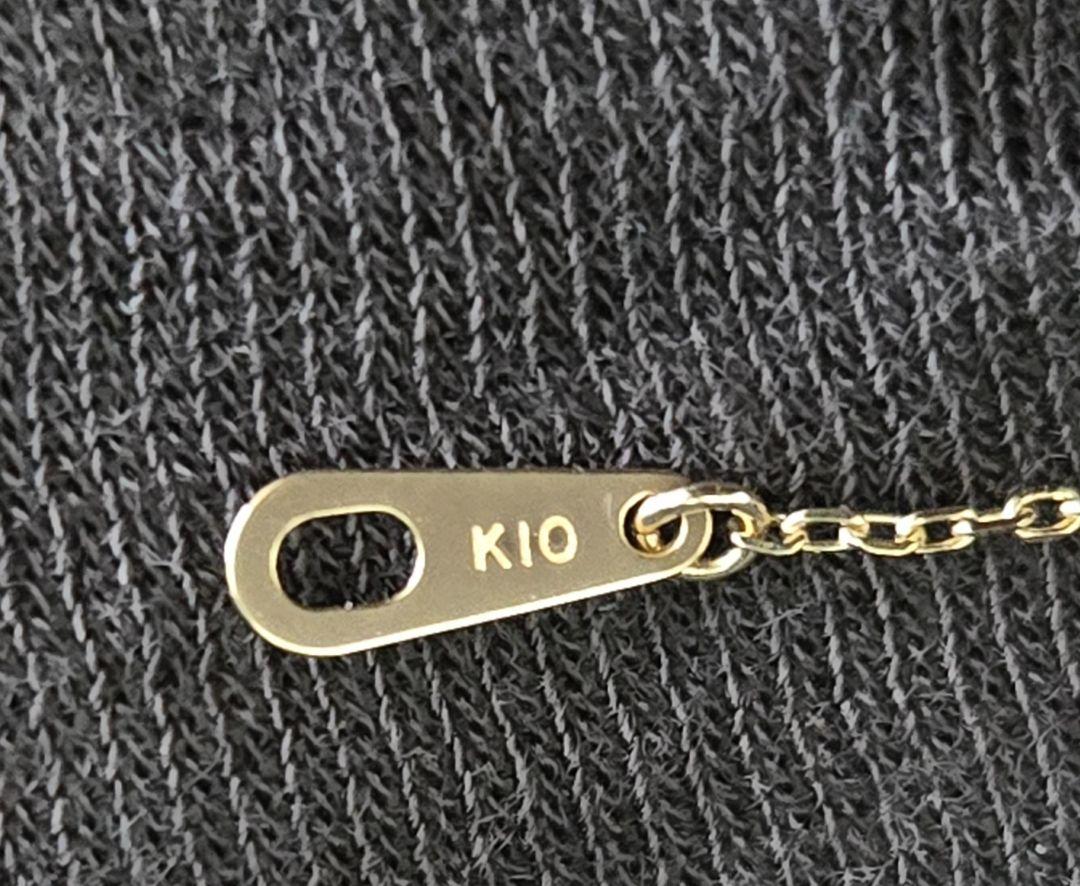 ■Bizoux■K10YGネックレス■ゴールドのバーがハッキリ主張して豪華です★ □ビズー□K10YG□ゴールドバー・ネックレス□バー(写2)が主張し