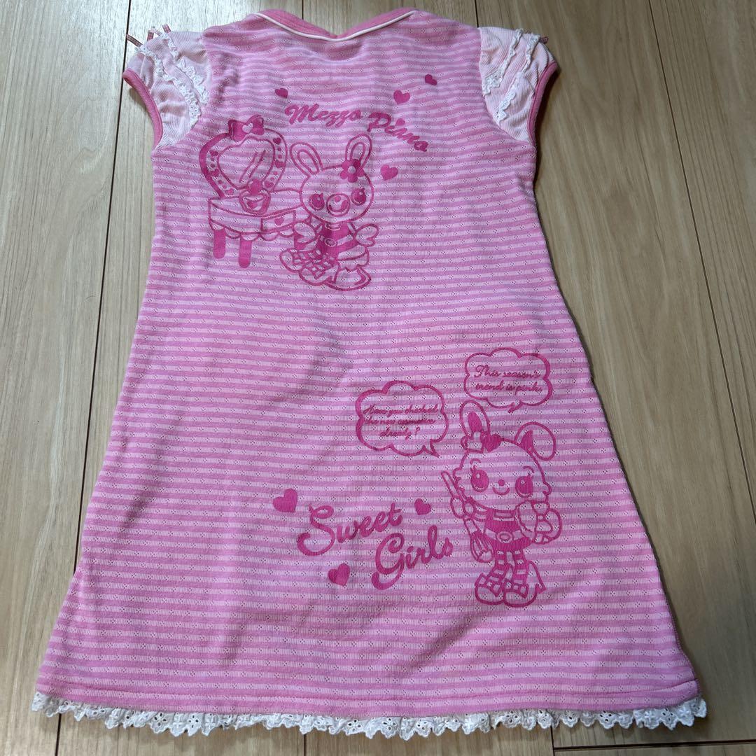 美品　メゾピアノ　ミミポポ　豪華刺繍　ワンピース　レア　平成レトロ　希少 平成レトロ メゾピアノみみぽぽちゃんコスメワンピース 135