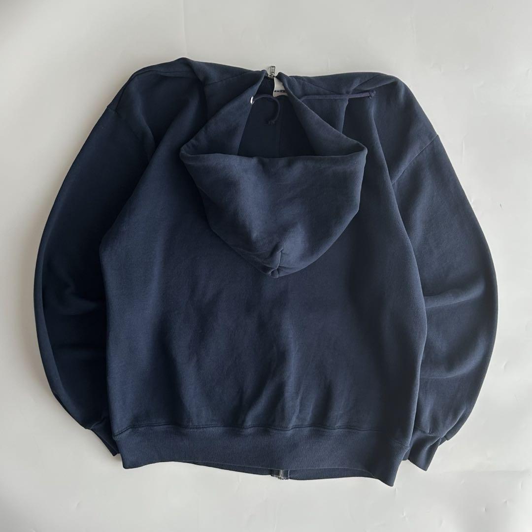 【AKIMBO元ネタ】90ss JERZEES 無地ジップパーカー ネイビー メンズ