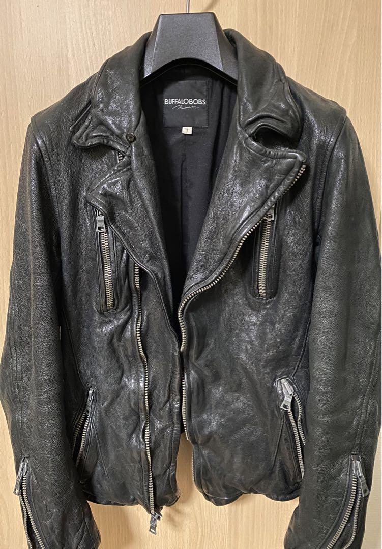 ジャケット・アウター buffalo bobs goat leather biker JKT Y2K RECTO 80S MOTORCYCLE DETAIL GOAT LEATHER JACKET BLACK (RECTO