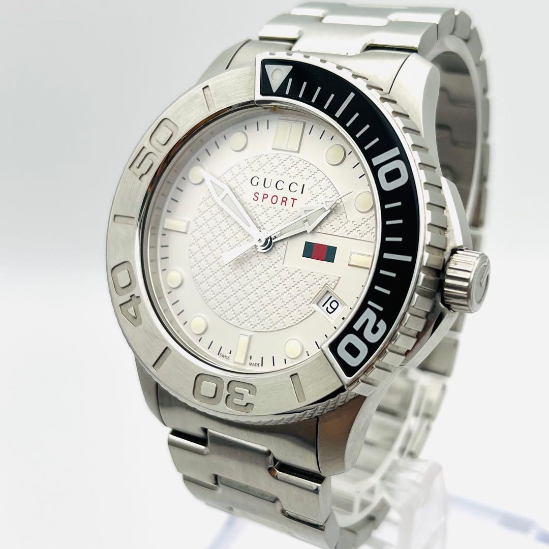 【極美品】GUCCI 126.2 Gタイムレス スポーツ シルバーベルト