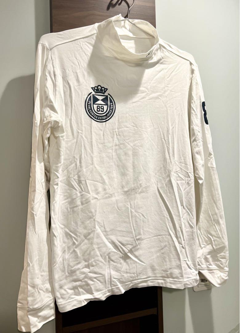 パーリーゲイツ　サイズ6 白　モックネック　長袖シャツ 中古 メンズ パーリーゲイツ PEARLY GATES 長袖シャツ 5(L) 白