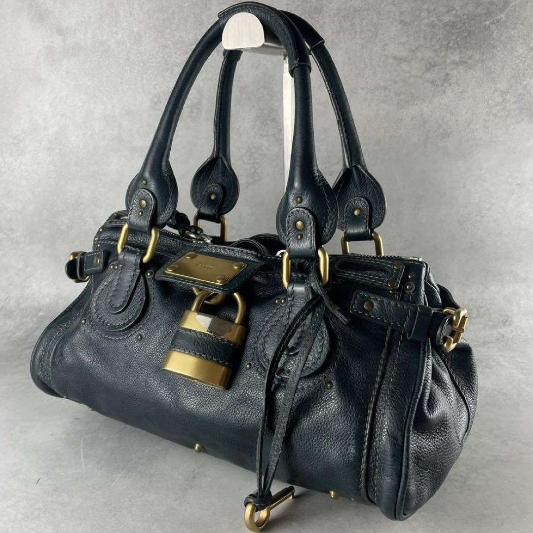 【良品✨】クロエ パディントン ハンドバッグ ダークグリーン