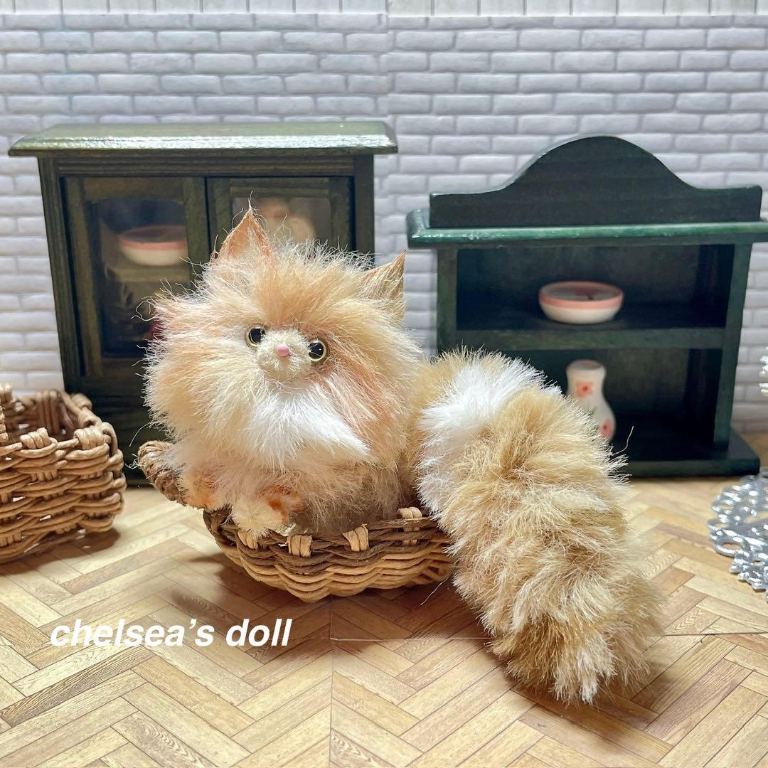 モールアート ミルクティー猫ちゃん ミニチュアドール