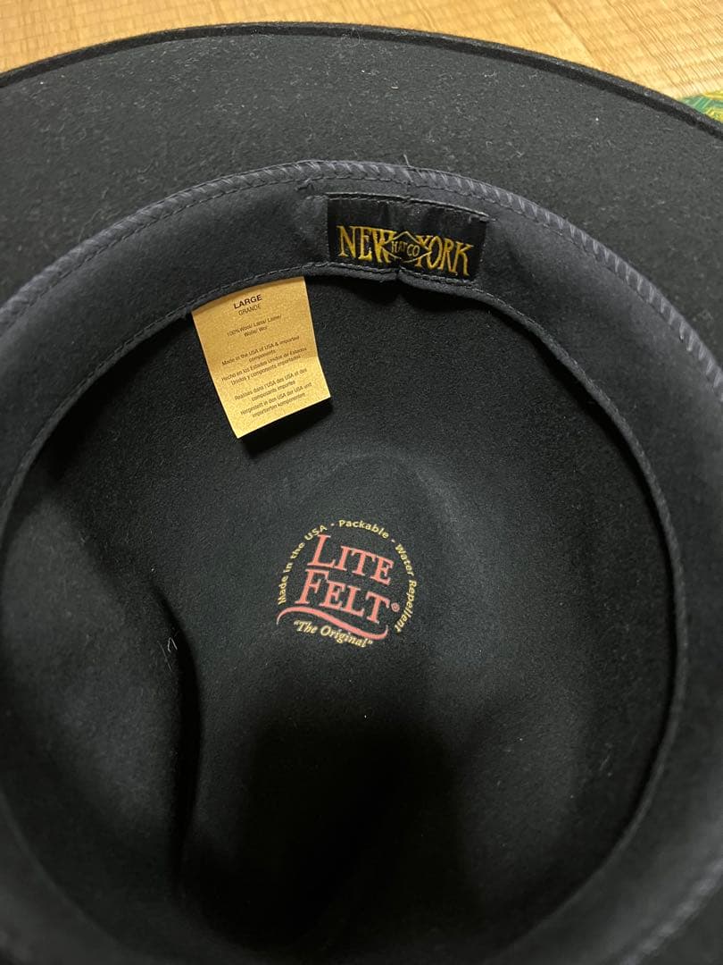 ニューヨークハットRough Rider Slouchツバ広 黒 LNEW YORK HAT WWW_SMP1DAWEKUDUS_SCH_ID