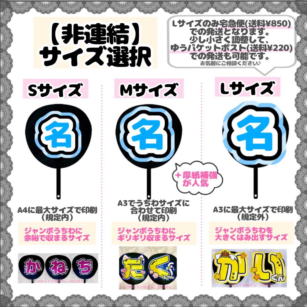 オーダー受付ページ】連結うちわ うちわ文字 文字パネル ネ