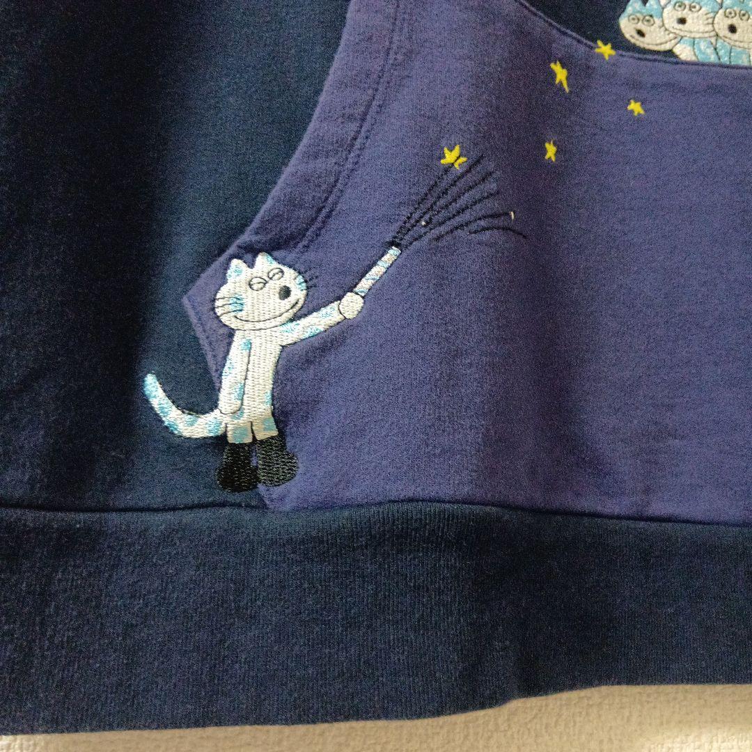 グラニフ×11ぴきのねこ｜刺繍ポケットねこスウェット Mサイズ