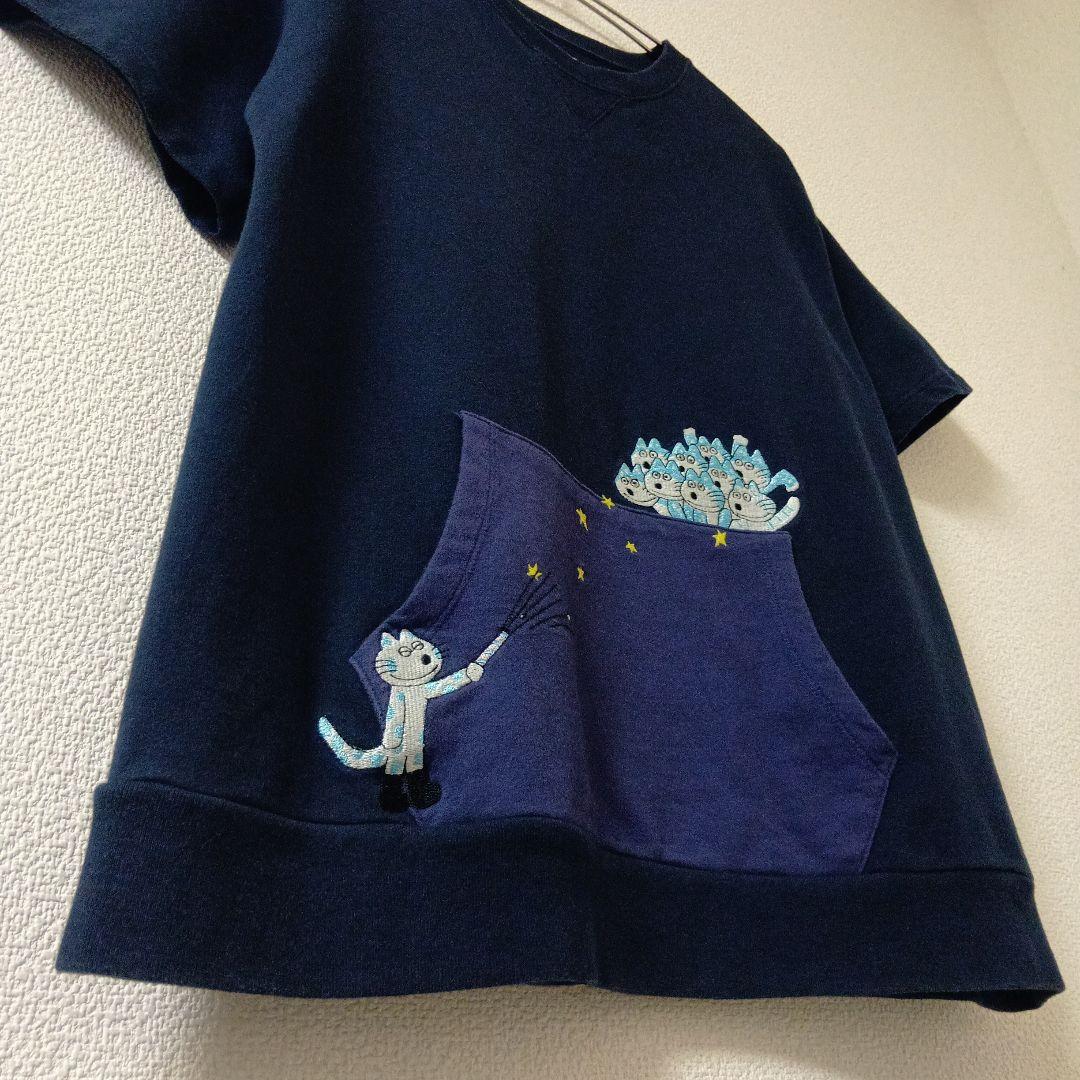 新品　グラニフ　11ぴきのねこ　コラボ　スウェット　トレーナー　Mサイズ グラニフ×11ぴきのねこ｜刺繍ポケットねこスウェット Mサイズ