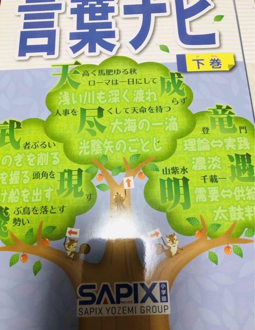 20-22 未使用新品　SAPIX サピックス　言葉ナビ　上巻　下巻　重要教材