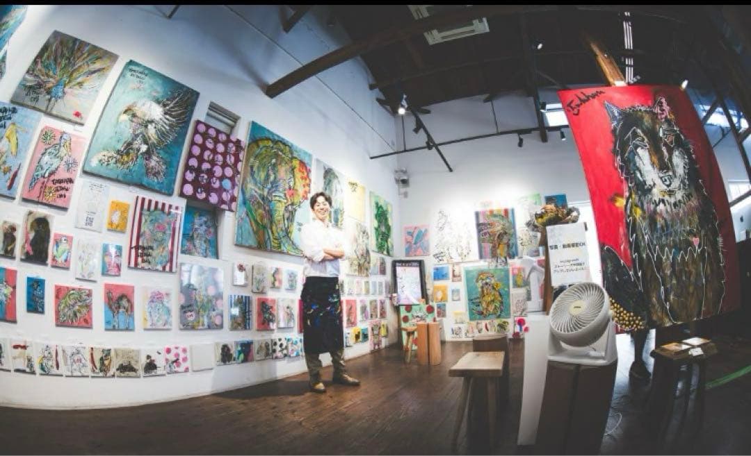 抽象画 キリン アクリル画