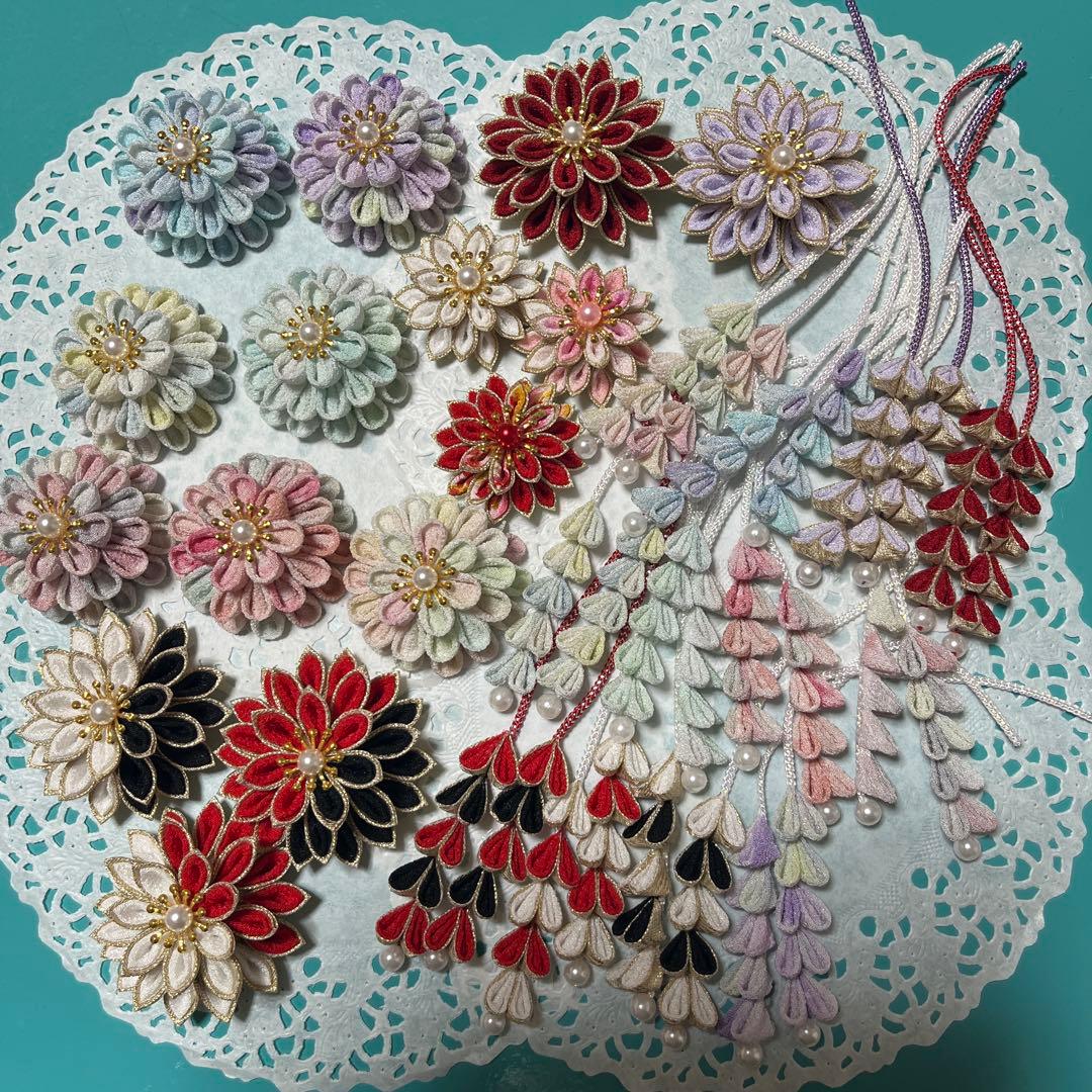 【アミー様専用】つまみ細工　パーツ つまみ細工♡パーツ M5163 120個 花芯パーツ フラワー つまみ細工 中心