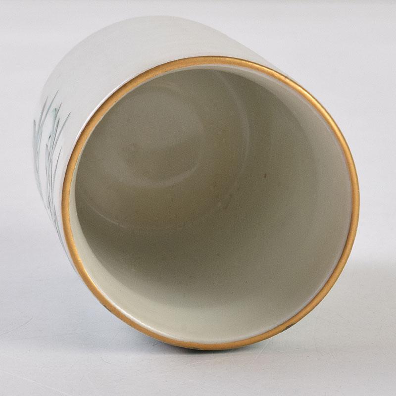 茶道具 渋草焼 渋草柳三作 色絵竹文 茶布筒 共箱 V 8990 - メルカリ