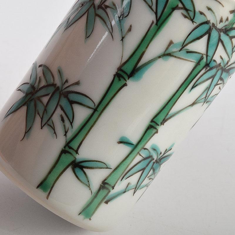 茶道具 渋草焼 渋草柳三作 色絵竹文 茶布筒 共箱 V 8990 茶道具 渋草焼 渋草柳三作 色絵竹文 茶布筒 共箱 V 8990 - メルカリ