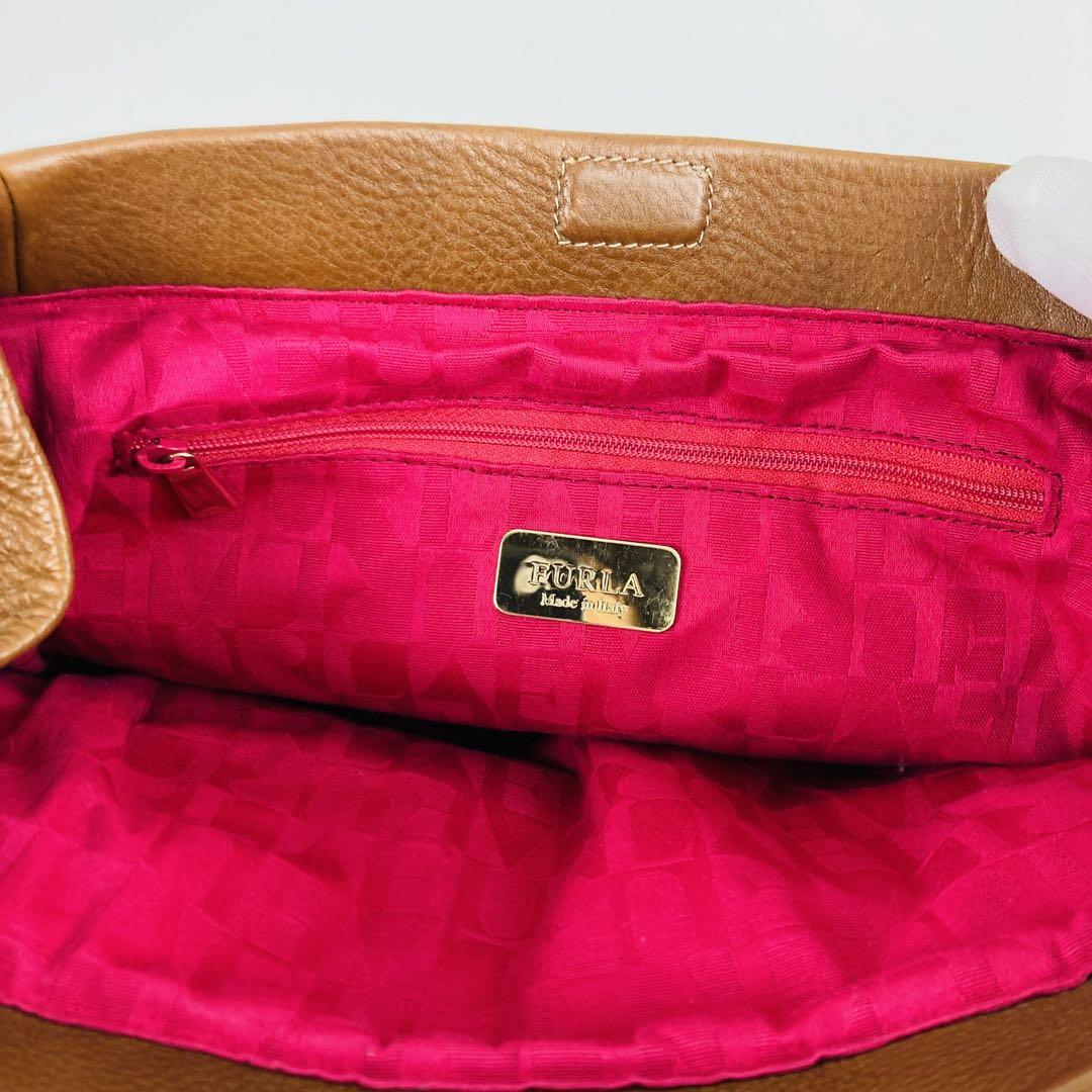 【美品】FURLA フルラ ハンドバッグ かごバッグ ネイビー 夏