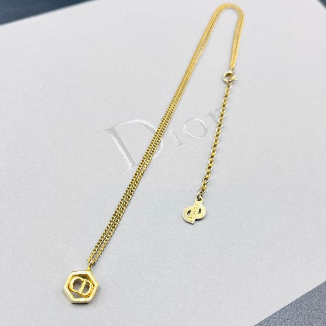 Dior クリスチャンディオール ネックレス CDロゴ ゴールド ヘキサゴン Dior クリスチャンディオール ネックレス CDロゴ ゴールド ヘキサゴン