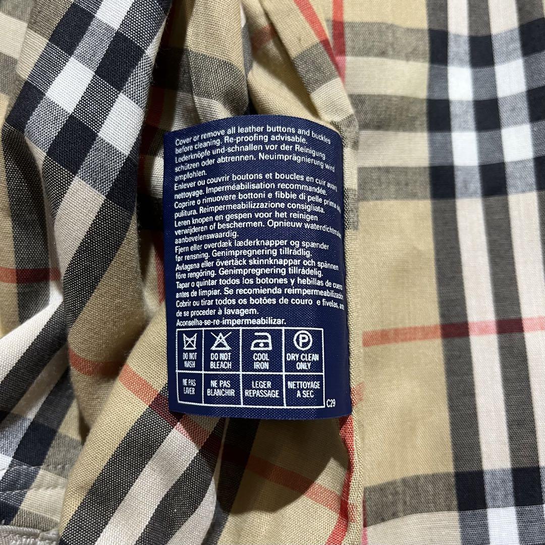 【美品】 バーバリー BURBERRY トレンチコートベルト付 ノバチェック