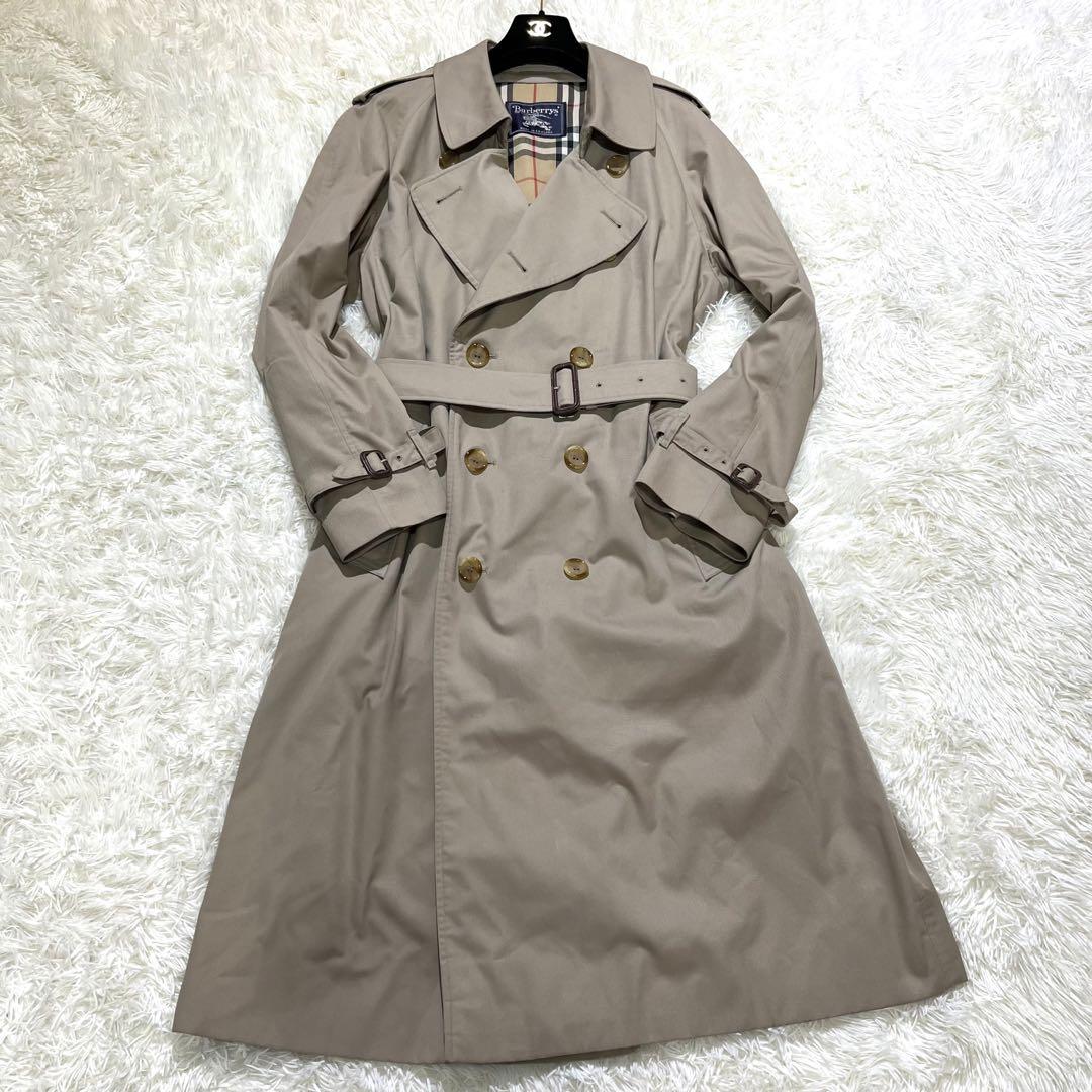 【美品】 バーバリー BURBERRY トレンチコートベルト付 ノバチェック