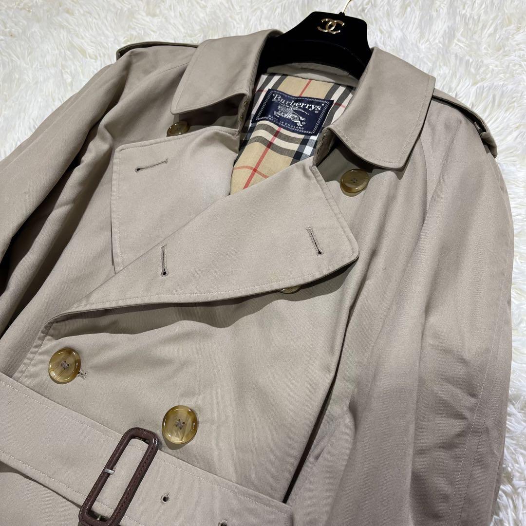 【美品】 バーバリー BURBERRY トレンチコートベルト付 ノバチェック