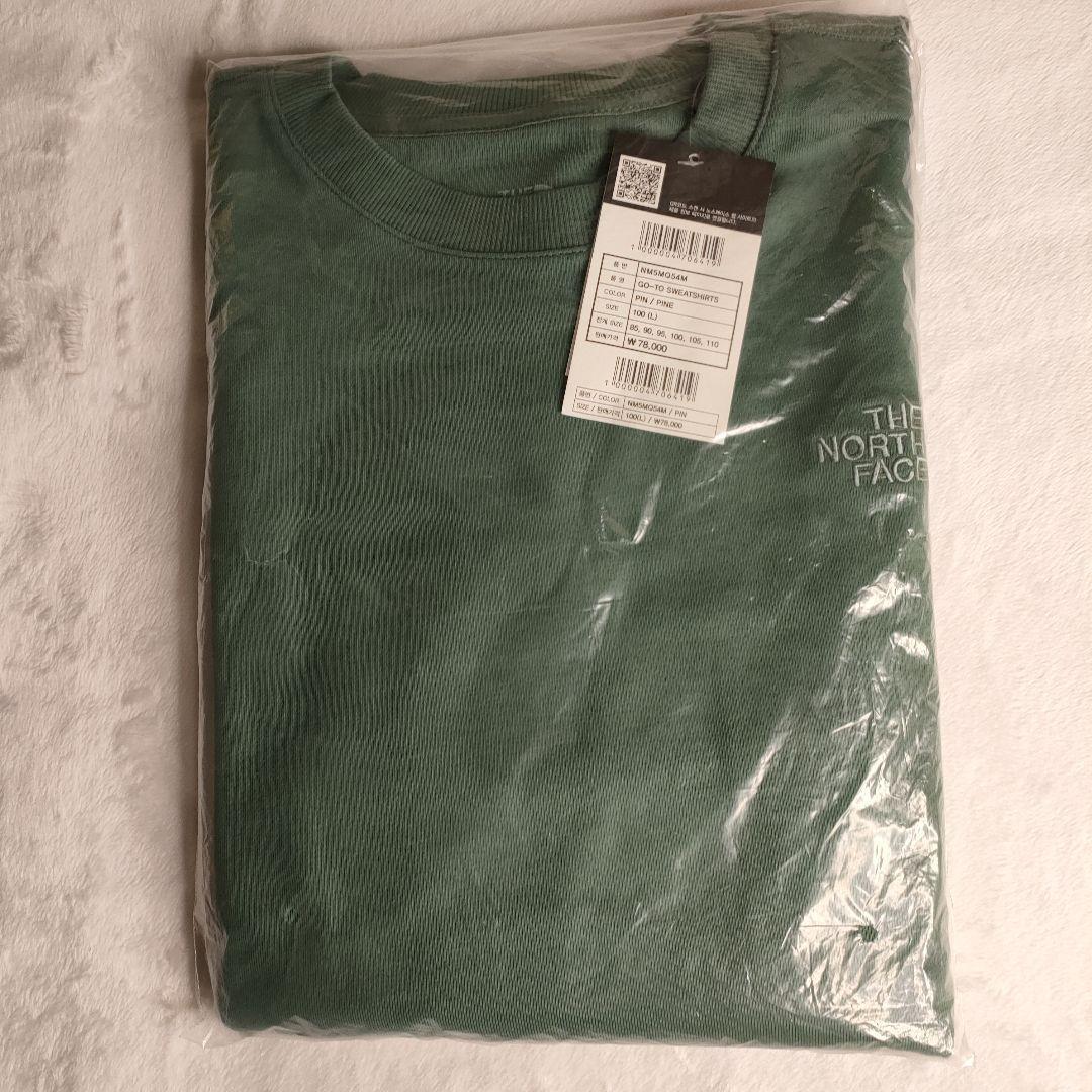 【新品未使用】ノースフェイスGO TO SWEATSHIRTS　L モスグリーン THE NORTH FACE/ザ・ノース・フェイス L/S Small Box Logo Tee