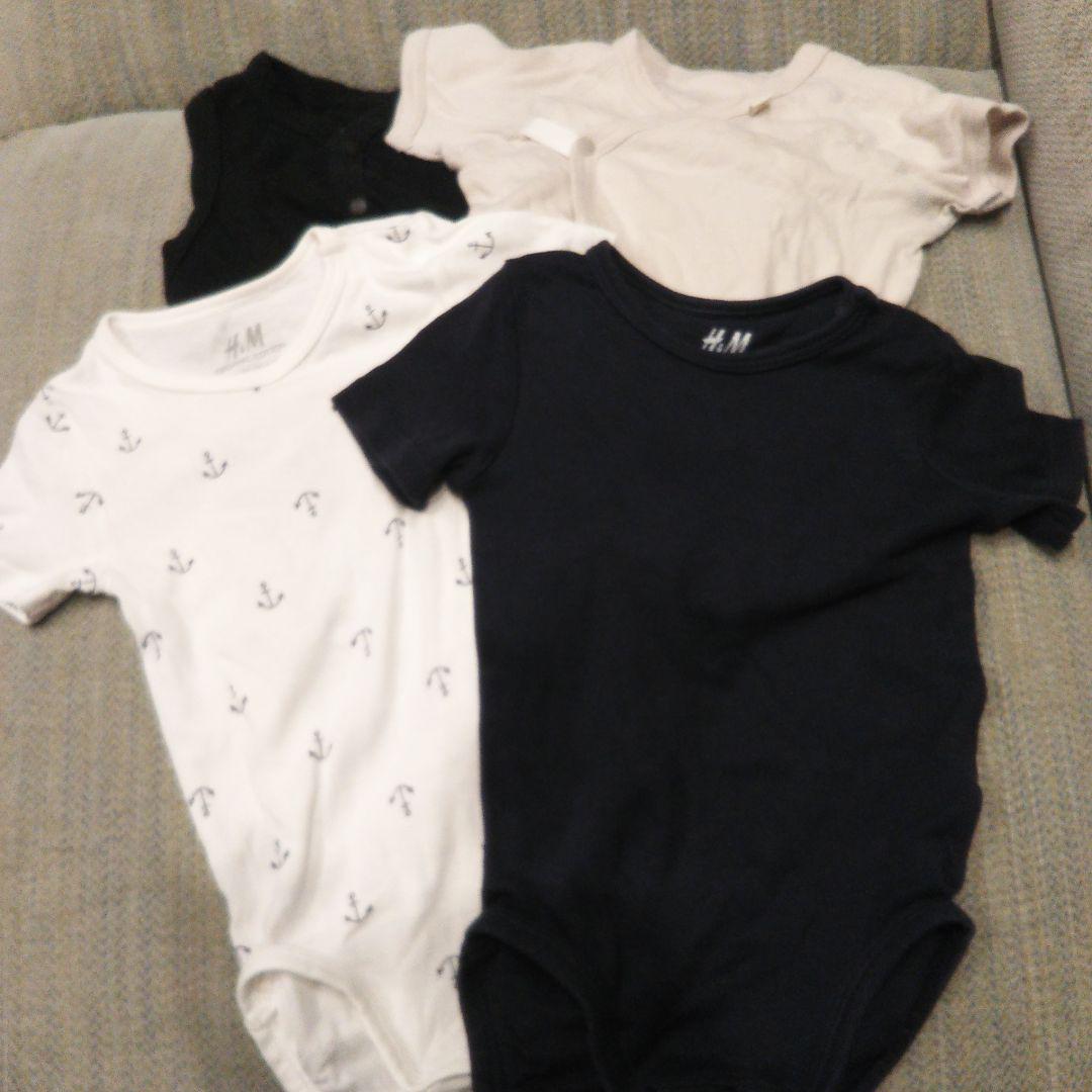 4枚セット H&M ベビー 半袖ボディスーツ　6-9