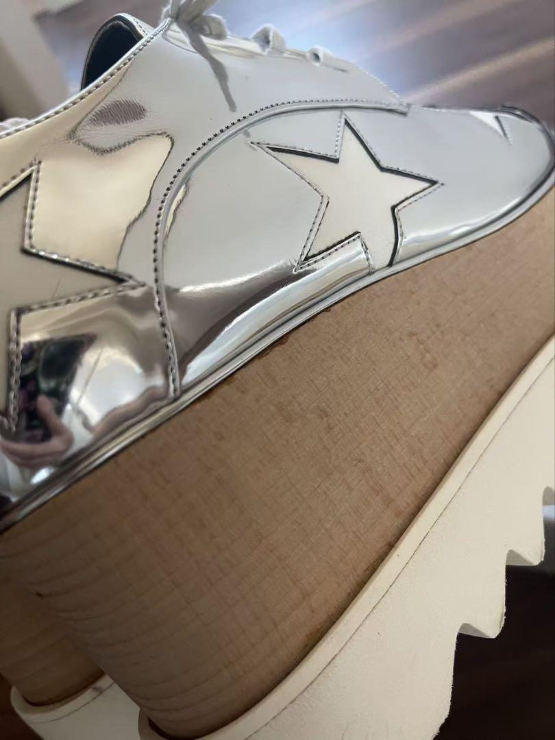Stella McCartney メタリックシルバー スニーカー 37