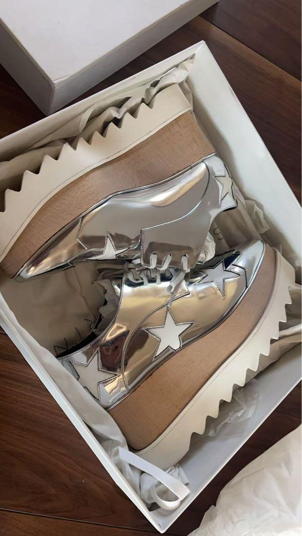 Stella McCartney メタリックシルバー スニーカー 37