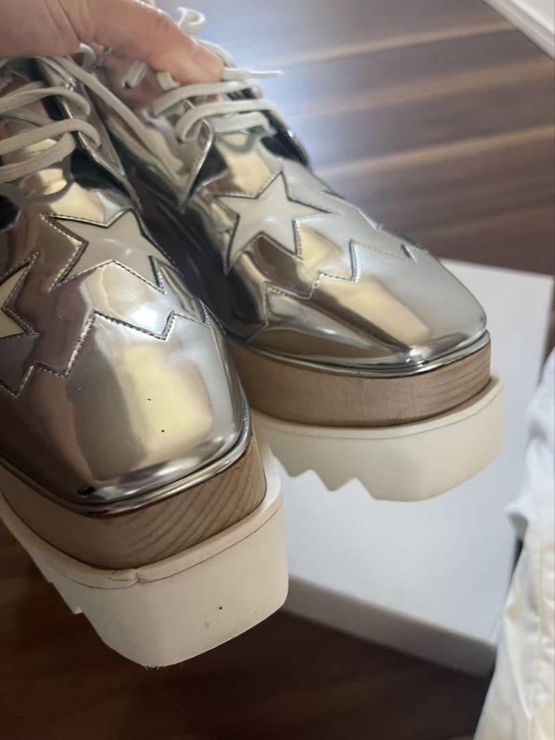 Stella McCartney メタリックシルバー スニーカー 37