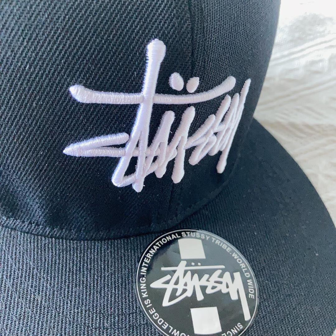 STUSSY ステューシー スナップバック キャップ 帽子 ブラック