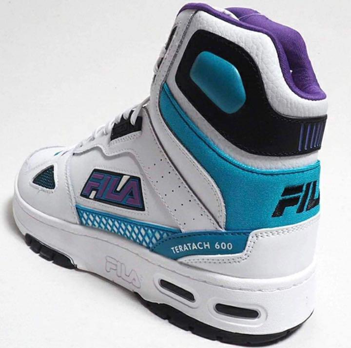 好評お得 FILA TERATACH600ホワイト ブルー パープルハイカットスニーカー iHdub-m52824955372 爆買い在庫