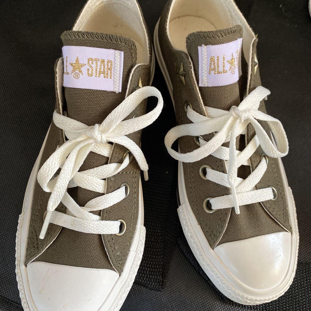 CONVERSE ALL STAR オリーブ スニーカー - メルカリ