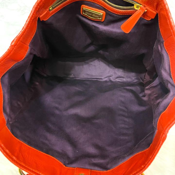 安いお買い得 MIU ハンドバッグ ミュウミュウ オレンジ oC3sM-m52827210386 MIU トートバッグ HOT大人気