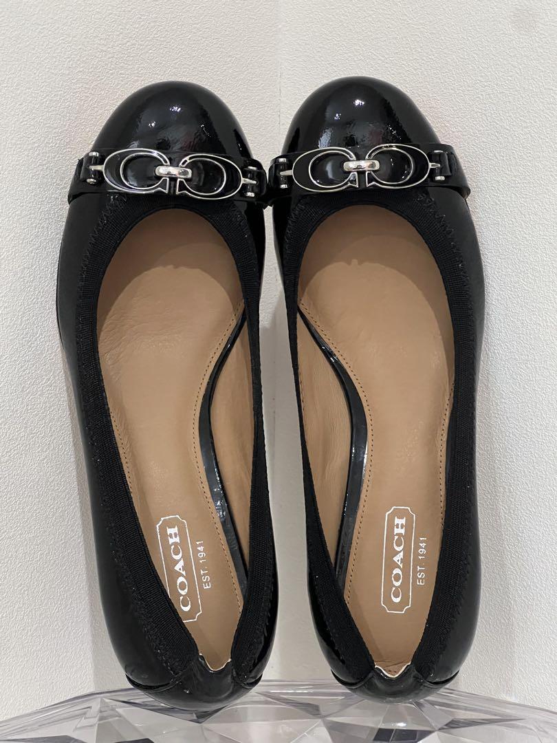 未使用COACH コーチ ブラック エナメルパンプス 22.5