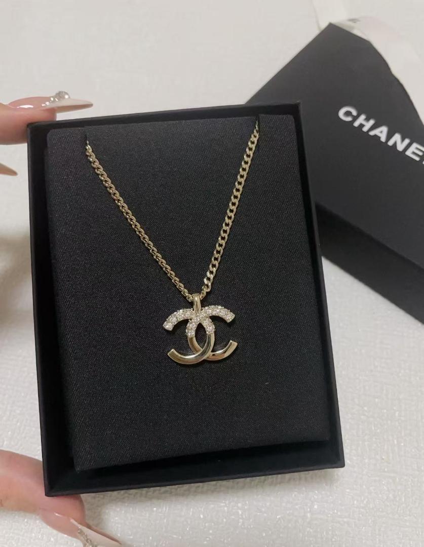 CHANEL シャネル ネックレス メタル＆ストラス ラインストーン