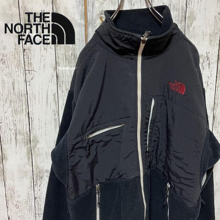 USA規格 ノースフェイス デナリジャケット ブルゾン 刺繍ロゴ ブラックL THE NORTH FACE