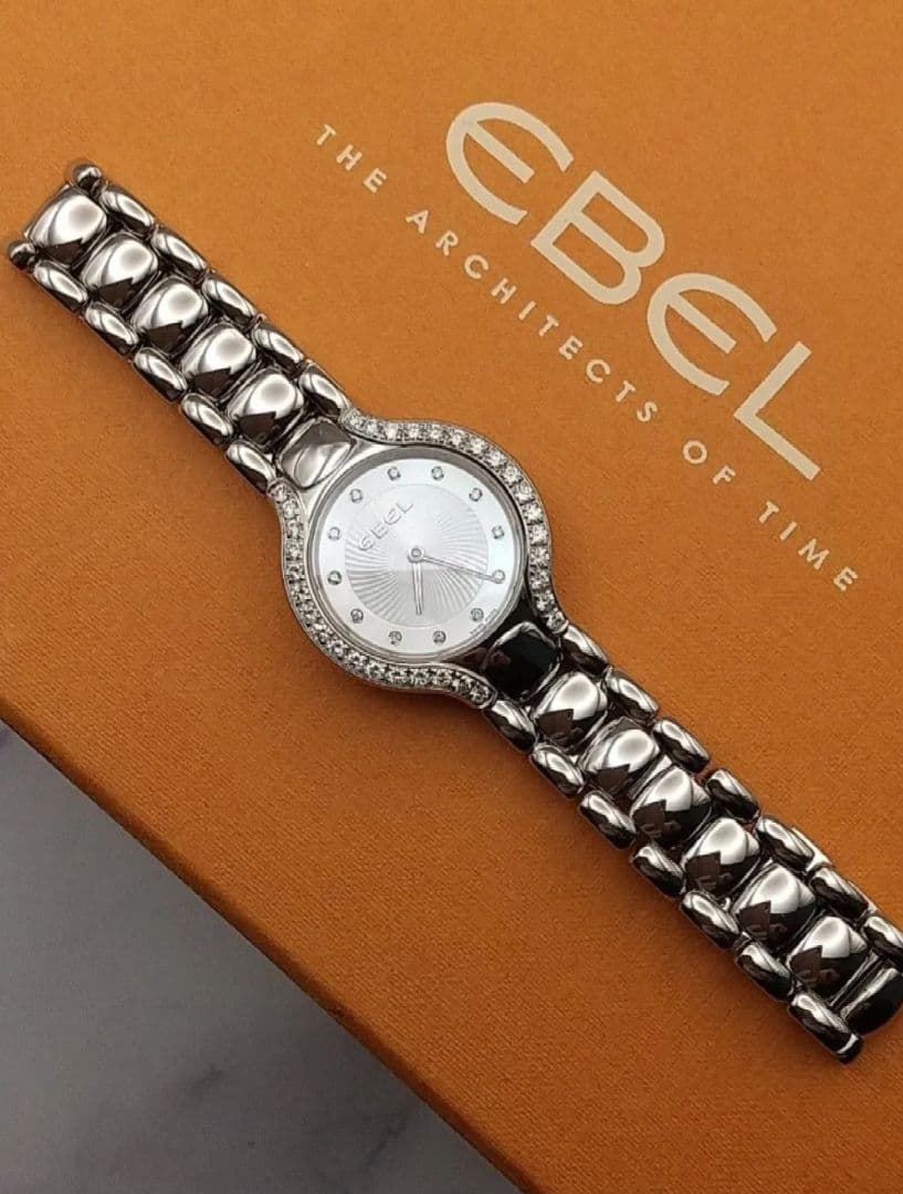 新品仕上げ済 EBEL ベルーガ ダイヤモンド ホワイトシェル文字盤 レディース 新品仕上げ済 EBEL ベルーガ ダイヤモンド ホワイトシェル文字盤 レディース