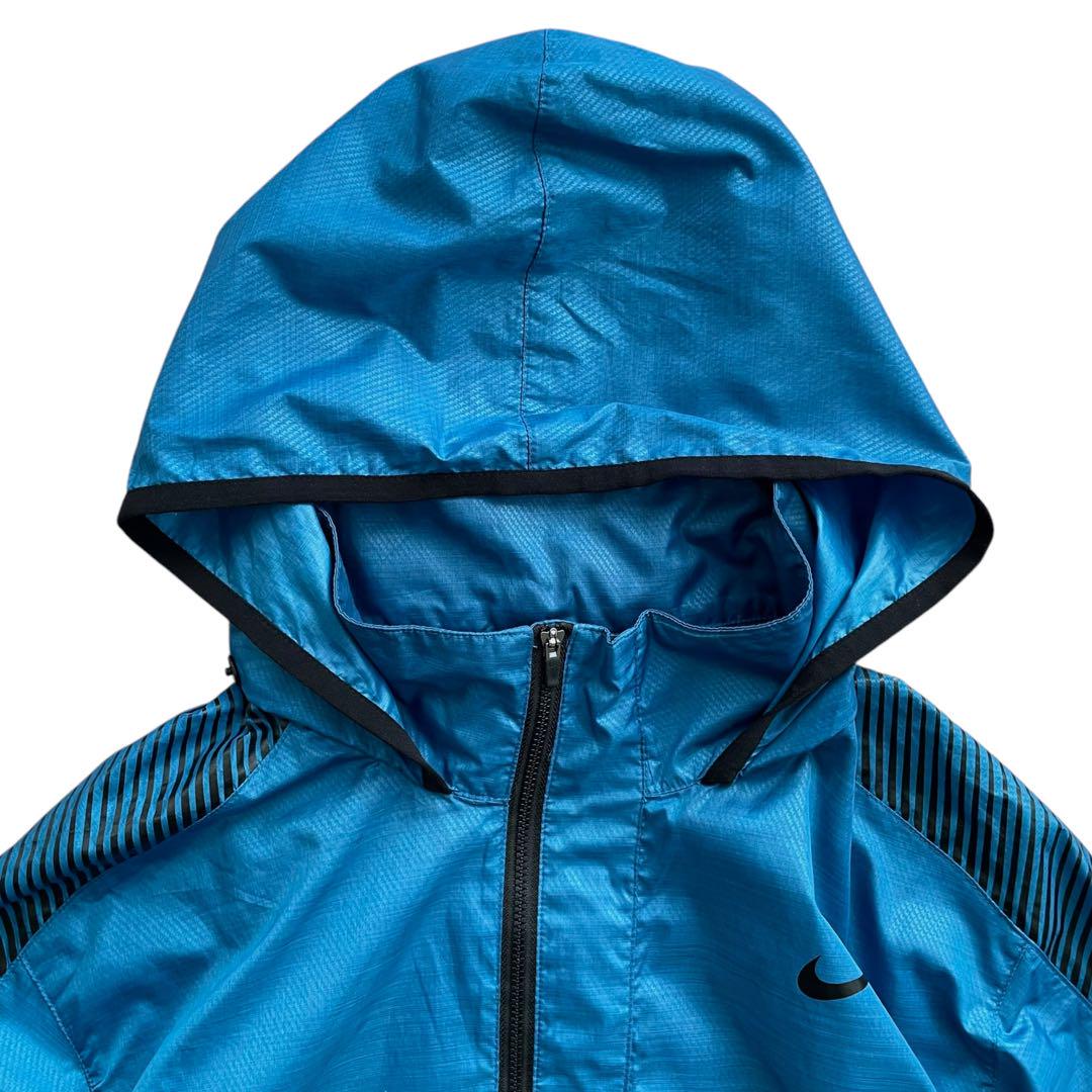 ナイキ　アノラックパーカー 90s NIKE Logo Nylon Anorak Parka 紺紫オレンジ XL ナイキ