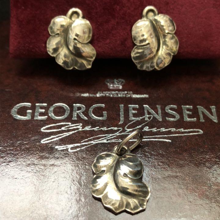 ランキング第1位 ジョージジェンセン JENSEN GEORG イヤリング リーフ ...