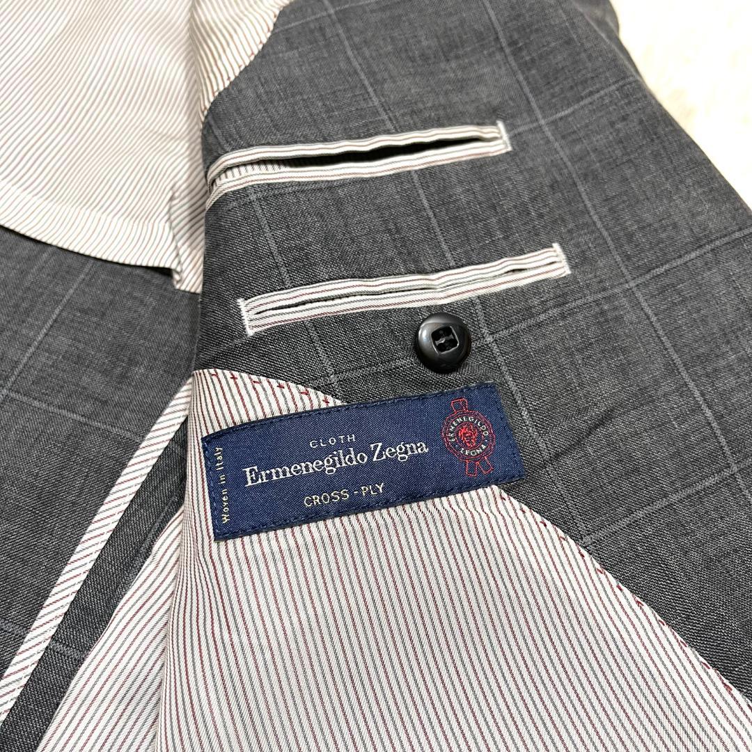 3A03_美品 希少 AB7 ゼニア リネン×シルク テーラードジャケット 格安