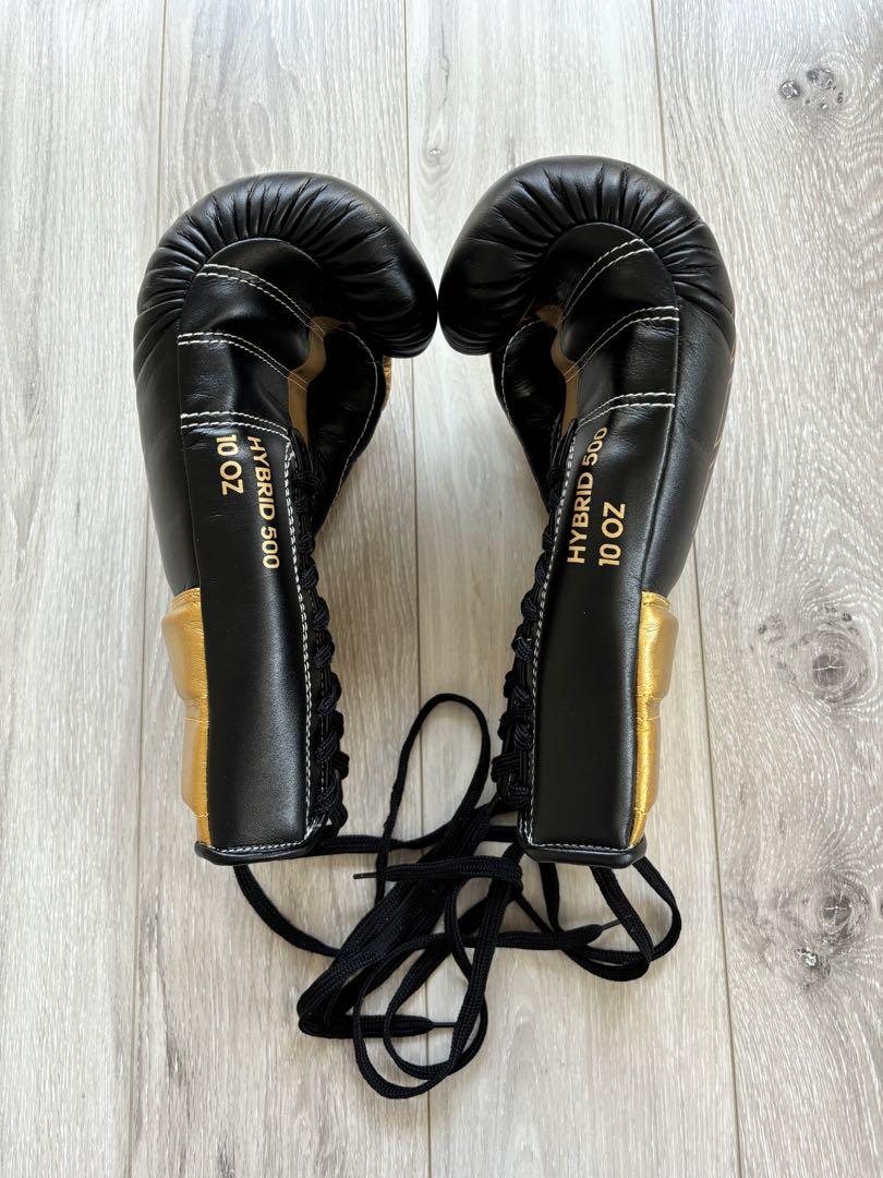 【美品】Adidas ボクシンググローブ 黒/金　10oz