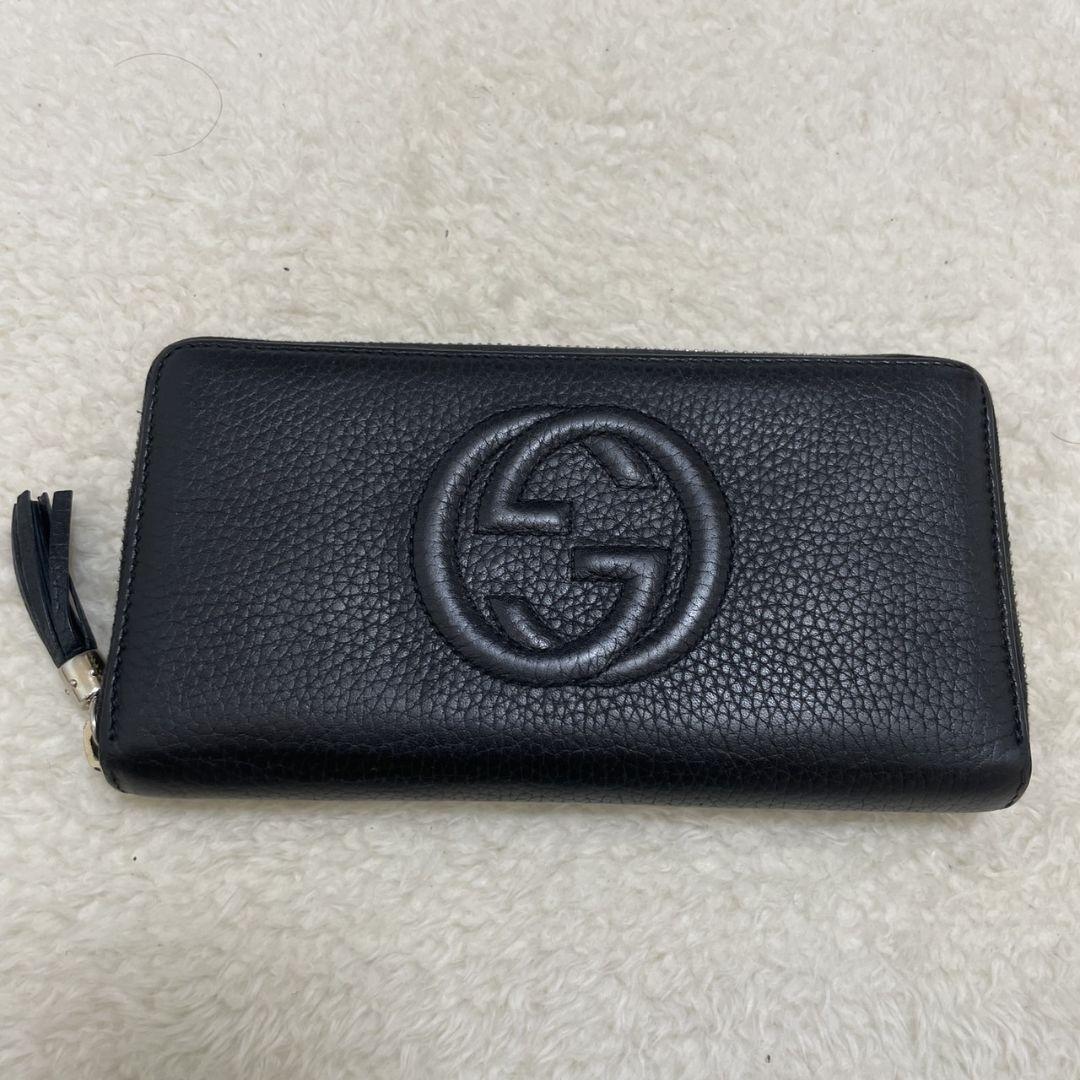 GUCCI　グッチ　長財布　SOHO　ソーホー　ブラック　極美品‼️ GUCCI グッチ 長財布 SOHO ソーホー ブラック 極美品‼️