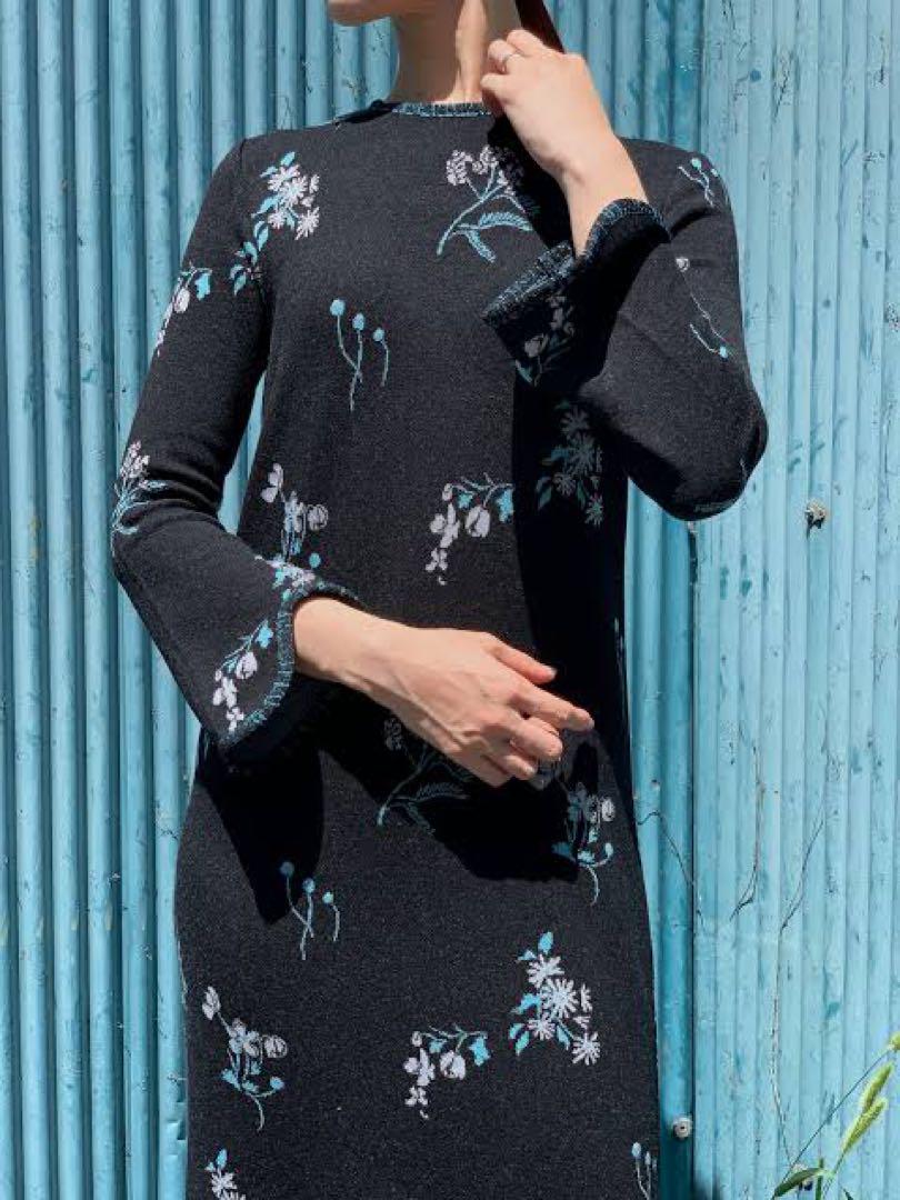 mame Floral Jacquard Knitted Dress