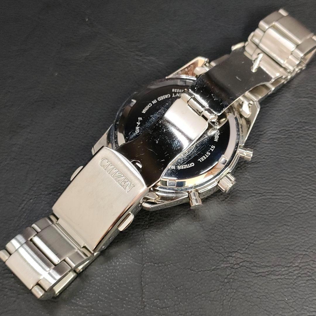 極美品　CITIZEN　シチズン　H500　ブラック　シルバー　ソーラー　メンズ