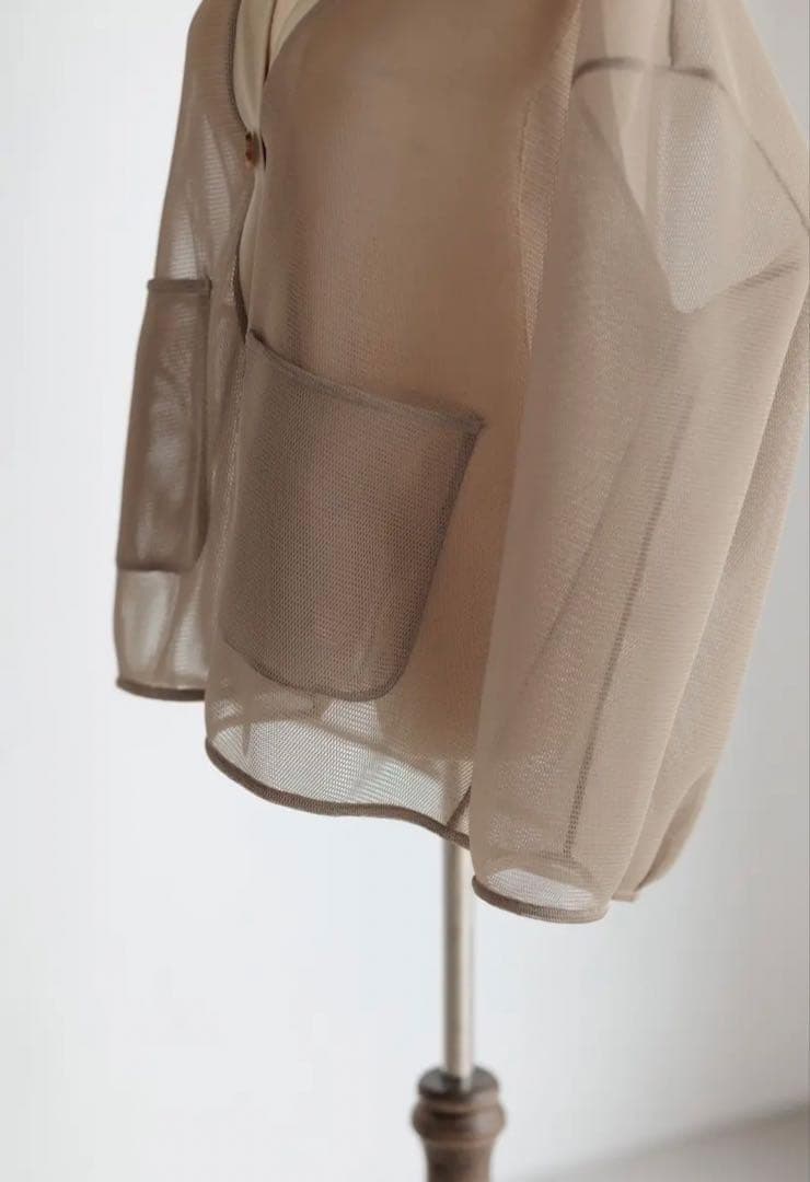 【新品未使用】pois ダブルメッシュカーディガン ポワ 【新品未使用】pois ダブルメッシュカーディガン ポワ