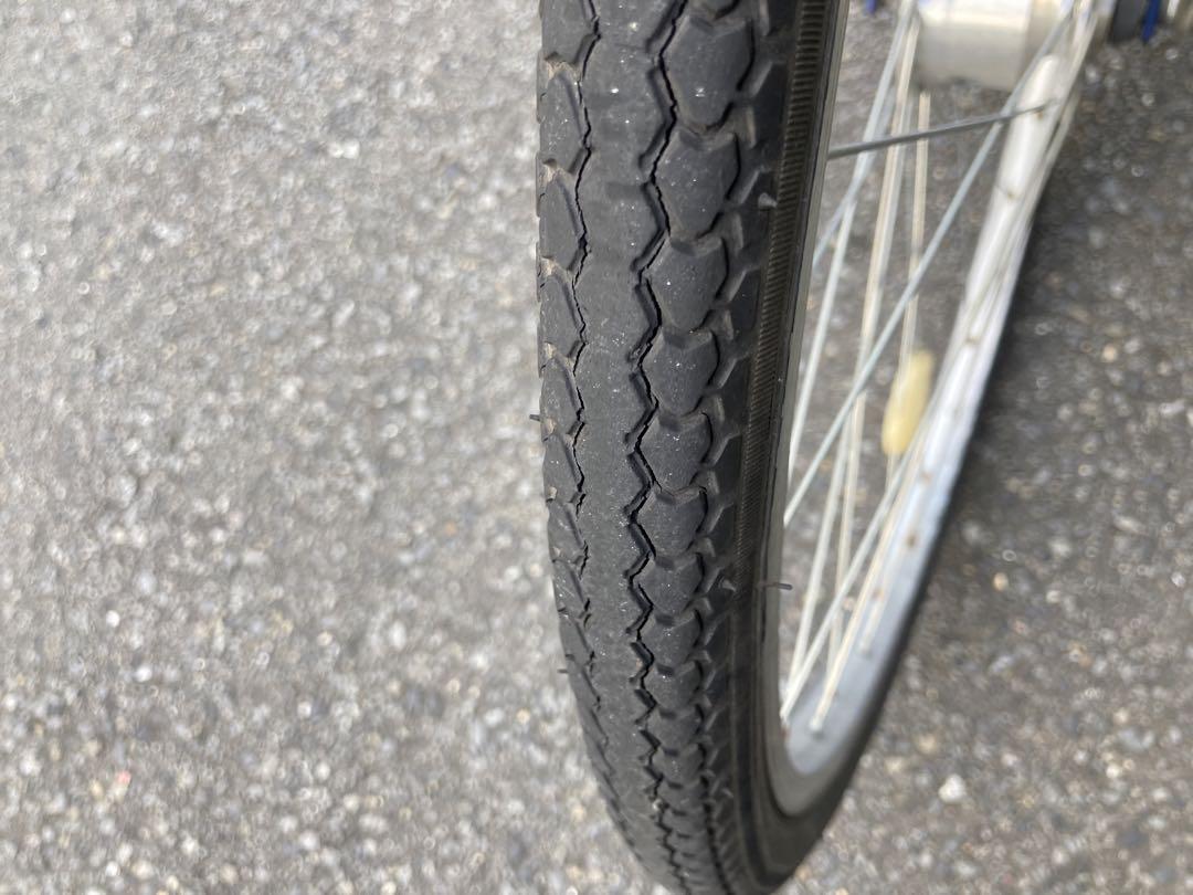 中古LEDオートライト自転車★26インチ★後カゴ付★ブルー※注※配達地域限定