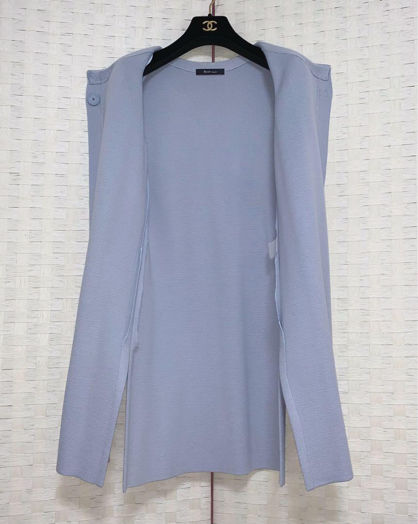 Rene ルネ ロングカーディガン ノーカラー コート ジャケット ウール