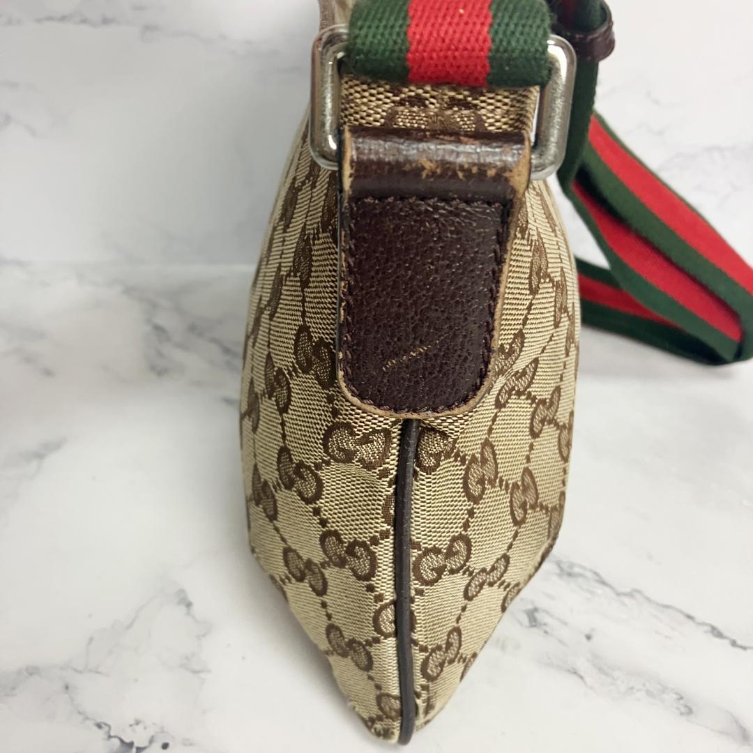 B510【人気】Gucci☆GGパターン シェリー キャンバスショルダー