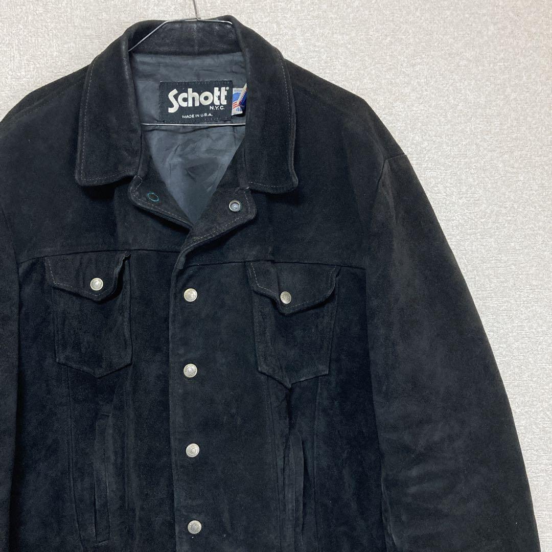 おトク情報がいっぱい！ ビッグサイズ】 SCHOTT ショット レザー スエード ジャケット 46 ジャケット・アウター