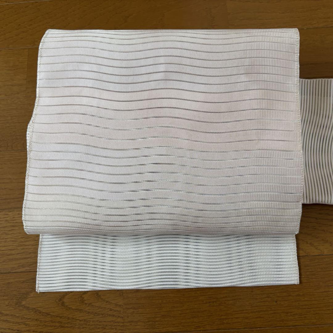 夏帯　絽　名古屋帯　薄ピンク